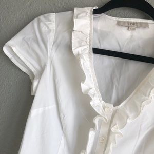 ⚡️3/25 SALE LOFT White Dress Shirt